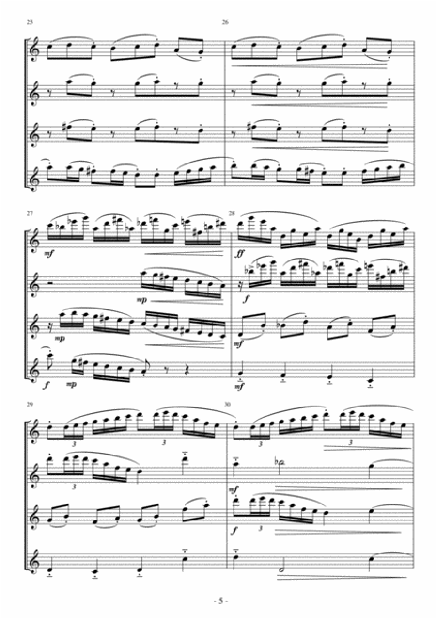 Scaramouche Woodwind Quartet scores gallery preview page 5