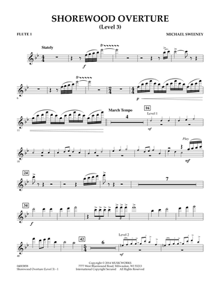 Book cover for Shorewood Overture (for Multi-level Combined Bands) - Flute 1 (Level 3)