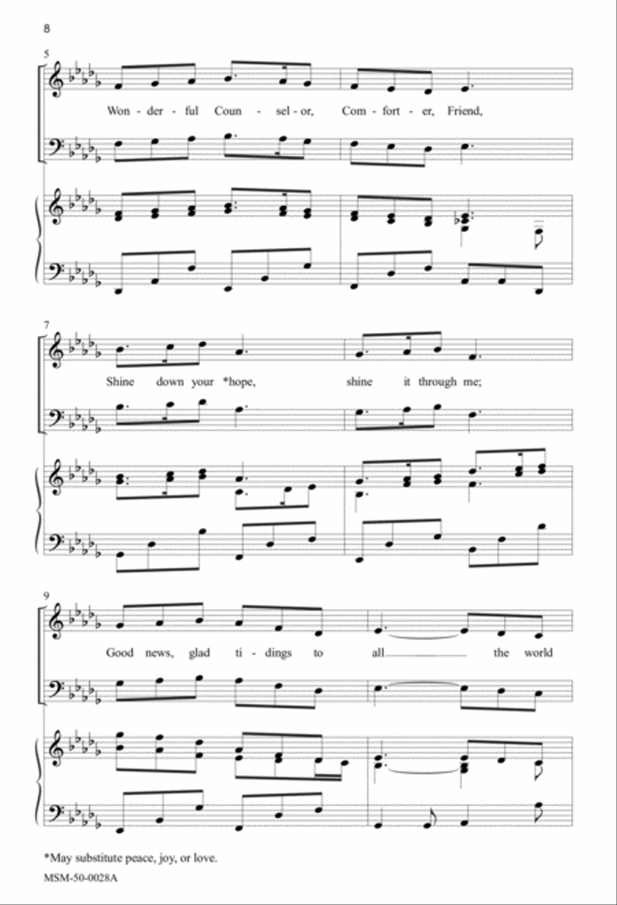 Three Advent Prayers 4-Part scores gallery preview page 6
