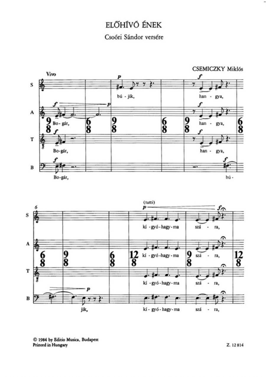 Elöhívó ének Elöhívó ének A Cappella scores gallery preview page 1