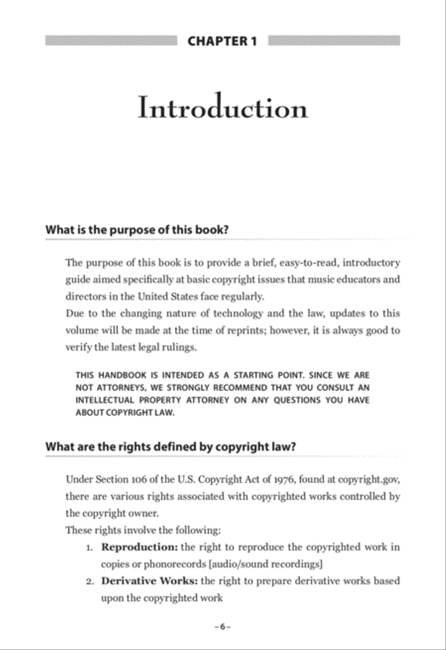 Copyright Handbook for Music Educators and Directors Director Score scores gallery preview page 6