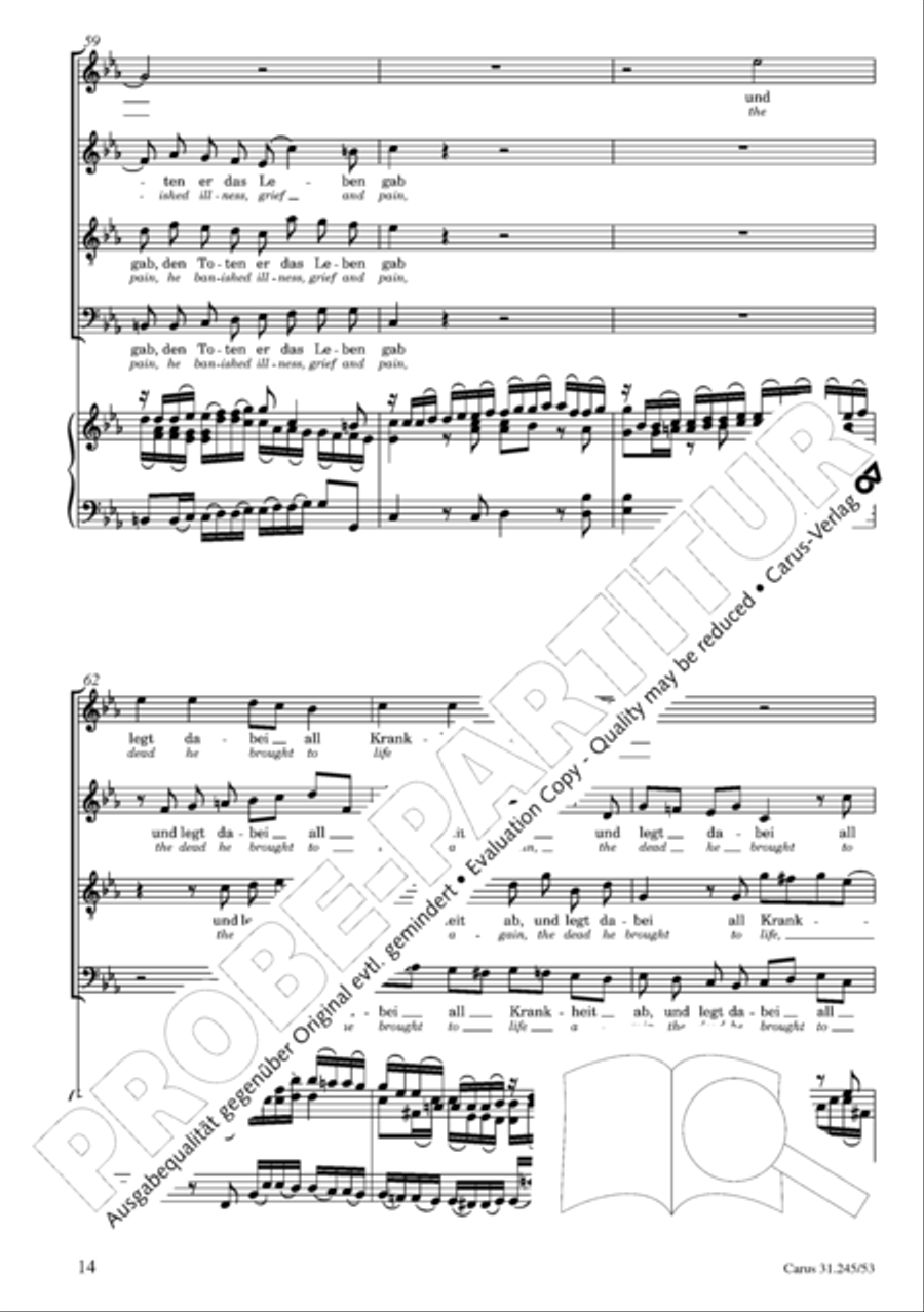 St. John Passion (Johannes-Passion) 4-Part scores gallery preview page 15