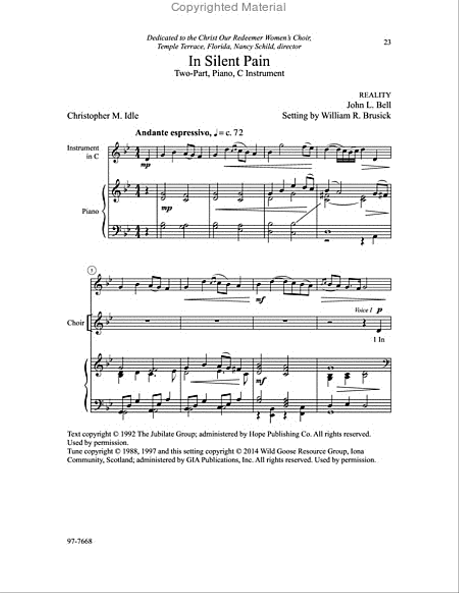 The Concordia Children's Choir Book: Six Settings for the Church Year Children's Choir scores gallery preview page 5