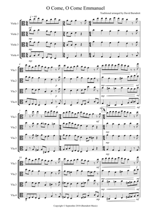O Come, O Come Emmanuel for Viola Quartet