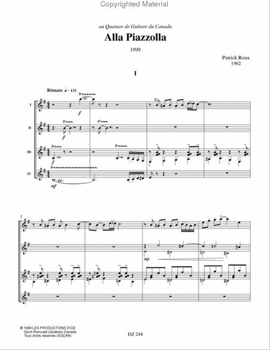 Alla Piazzolla (2 livres) Guitar Ensemble scores gallery preview page 2