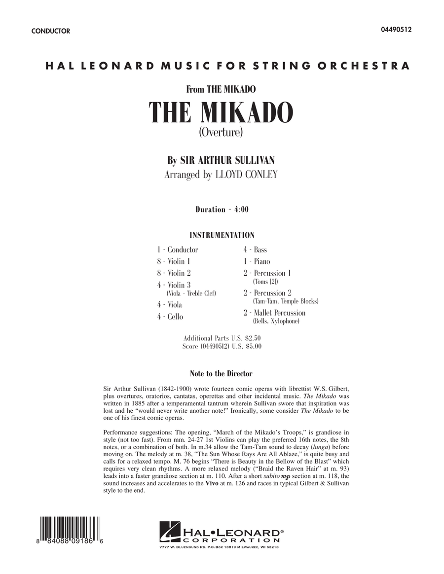 The Mikado (Overture) - Full Score Orchestra scores gallery preview page 1