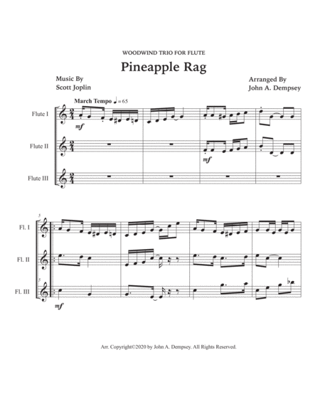 Pineapple Rag (Flute Trio) image number null