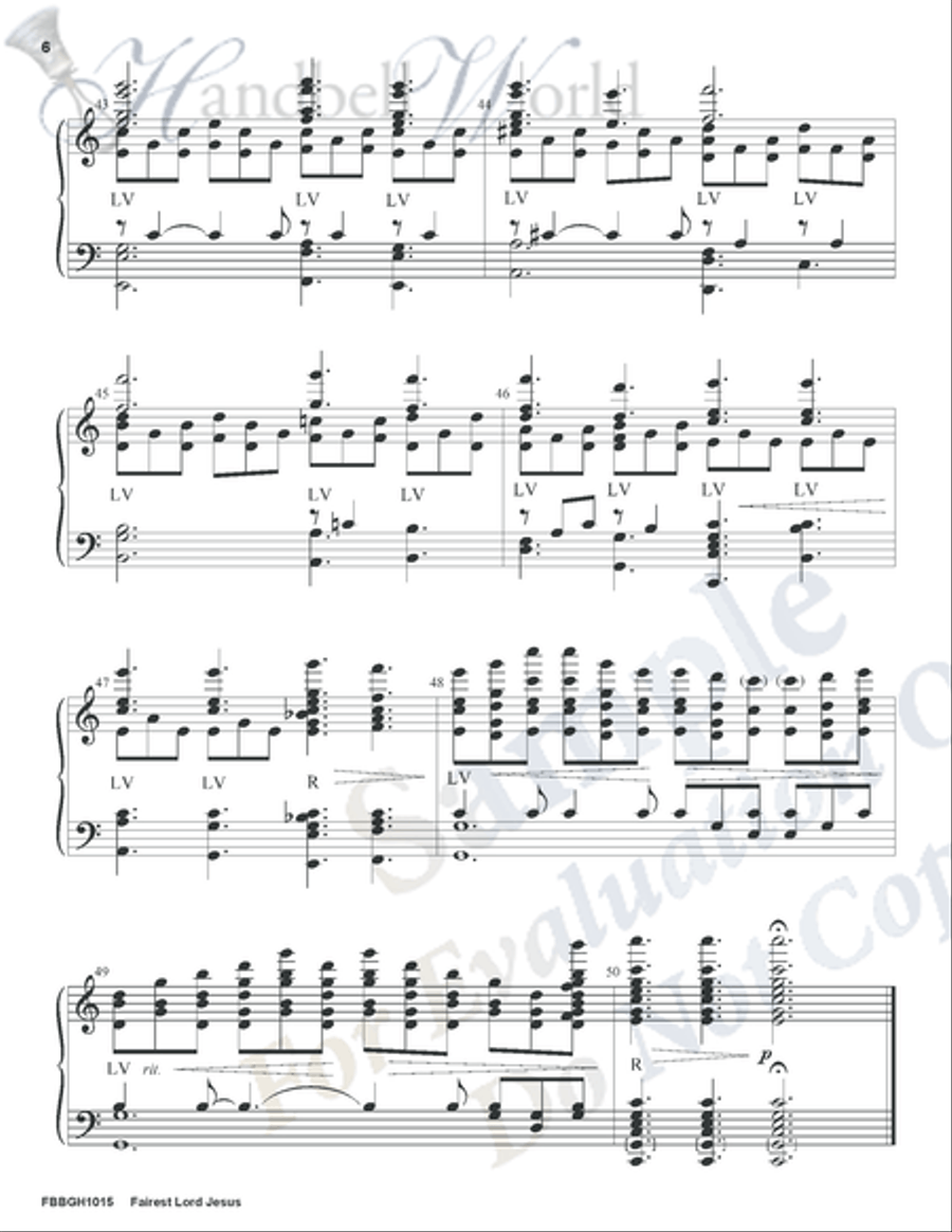 Fairest Lord Jesus 5-Octaves scores gallery preview page 5