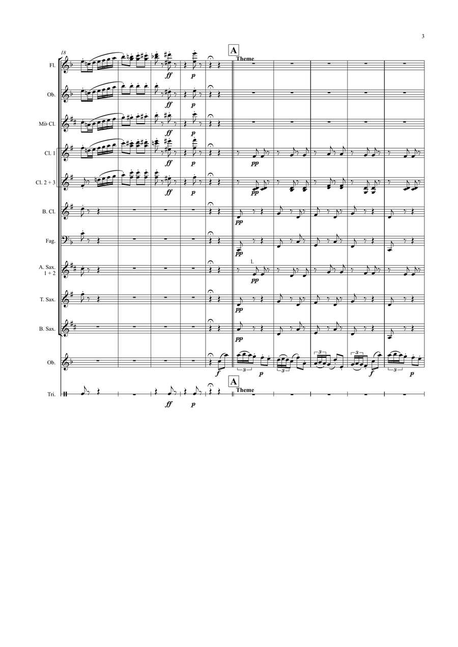 La favorita - A. Pasculli - Finale oboe concerto sobre temas de La Favorita de Donizetti (banda) win Concert Band scores gallery preview page 3