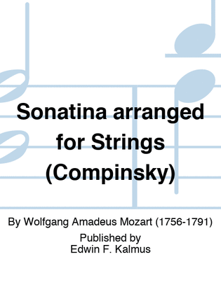 Book cover for Sonatina arranged for Strings (Compinsky)