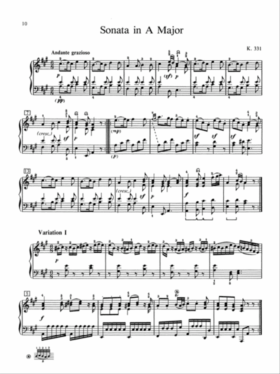 Sonata in A, K. 331 (Complete) Small Ensemble scores gallery preview page 10
