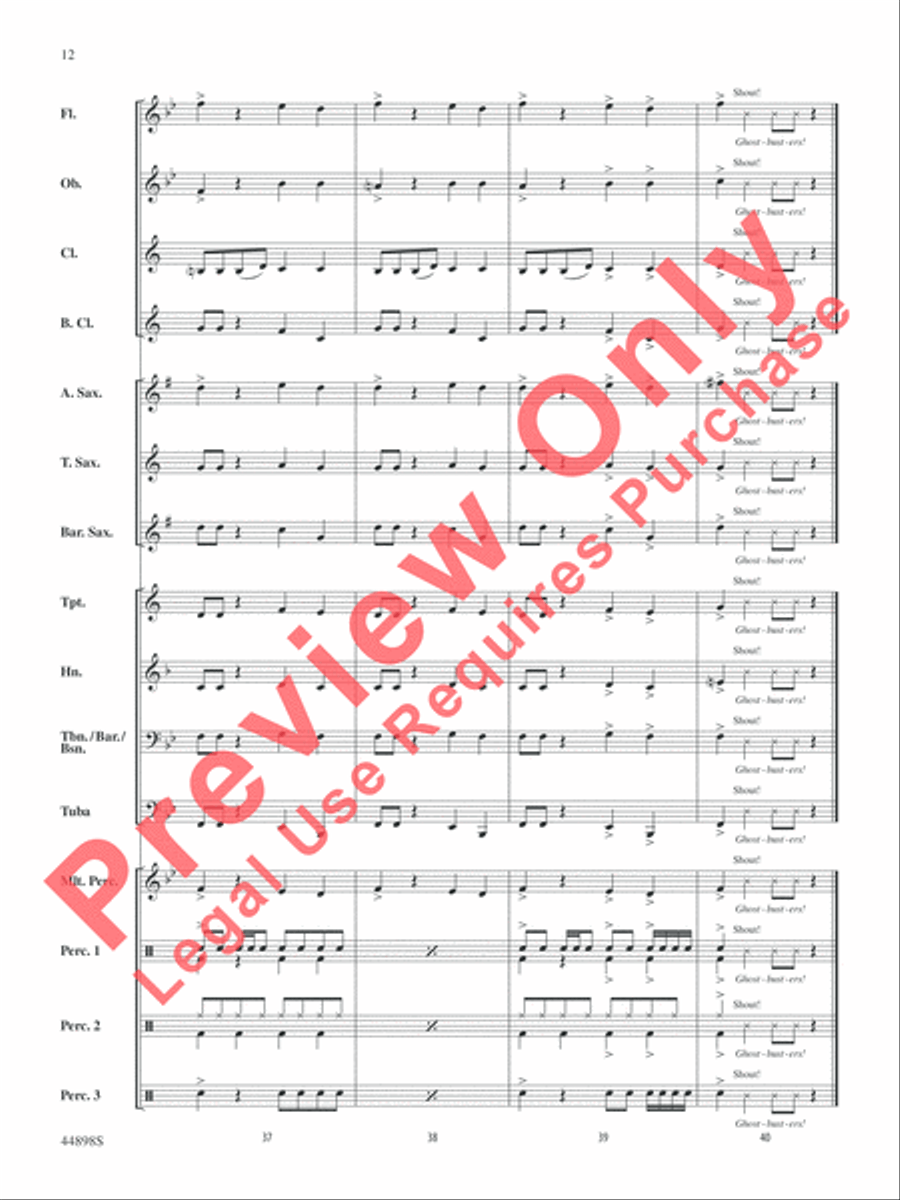 Ghostbusters (from Ghostbusters) Concert Band scores gallery preview page 24
