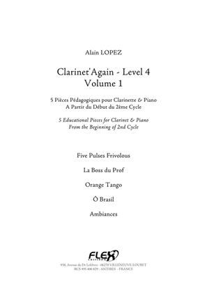Clarinet'Again - Level 4 - Volume 1