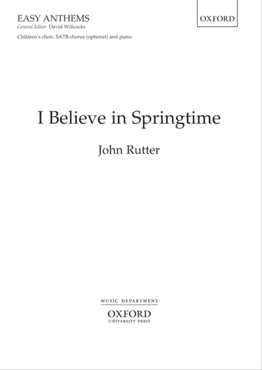 I believe in springtime 4-Part scores gallery preview page 1