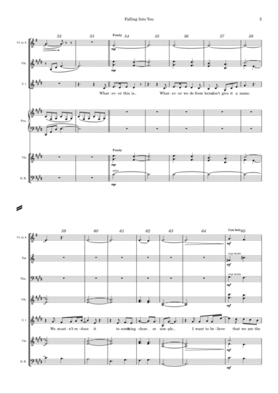 Falling Into You Falling Into You Large Ensemble scores gallery preview page 5