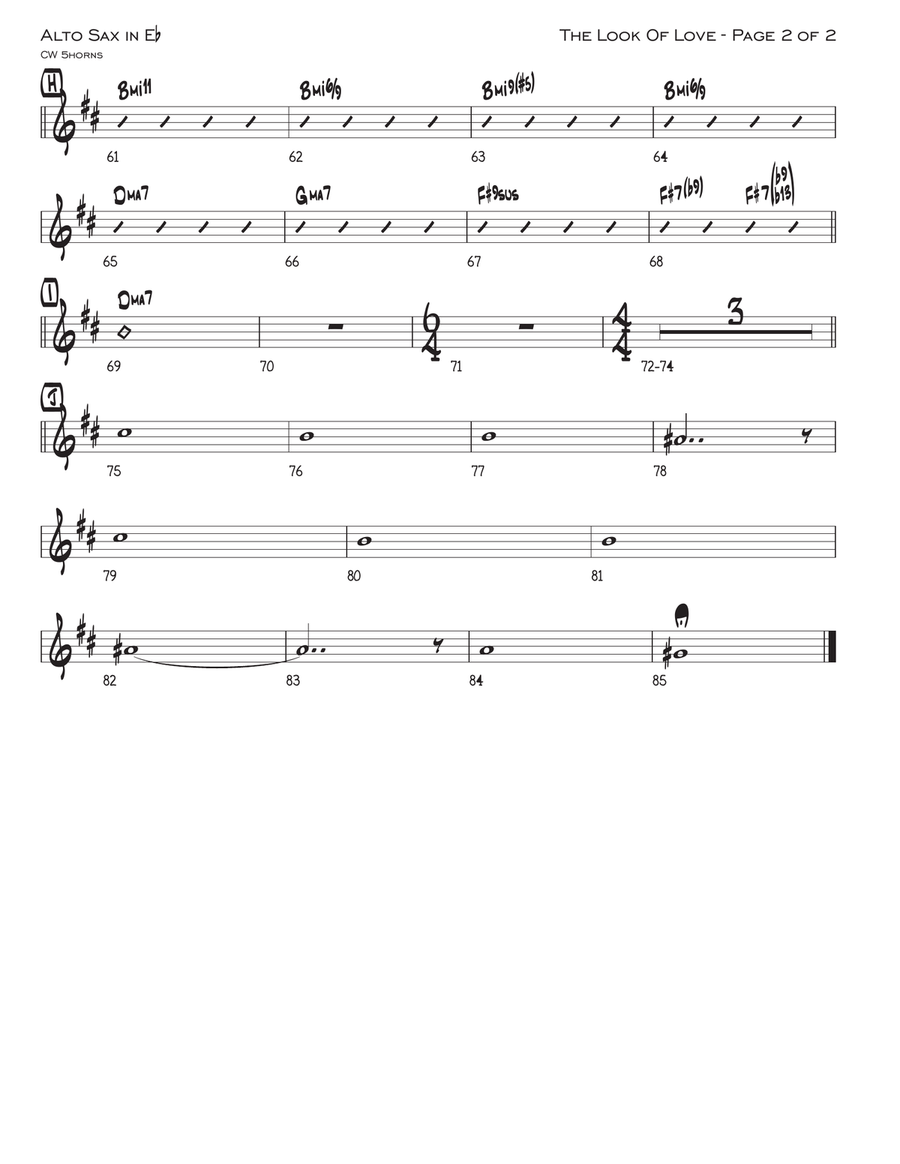 The Look Of Love Jazz Ensemble scores gallery preview page 5