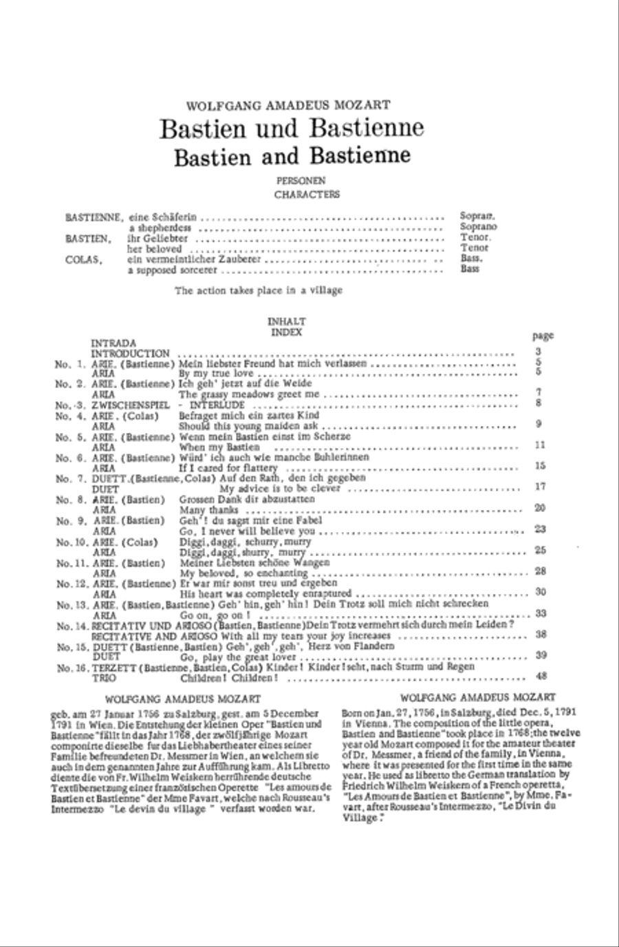 Bastien und Bastienne Voice scores gallery preview page 3