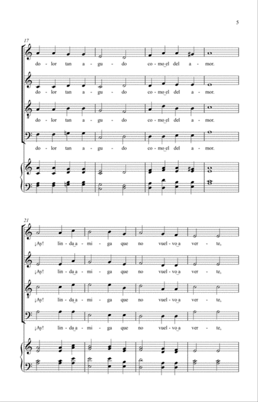 !Ay! Linda Amiga 4-Part scores gallery preview page 4