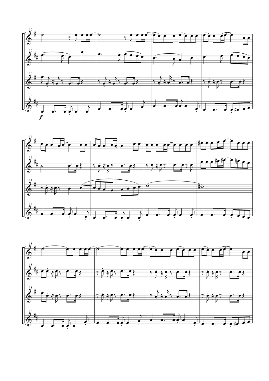 I Will Survive Woodwind Quartet scores gallery preview page 2