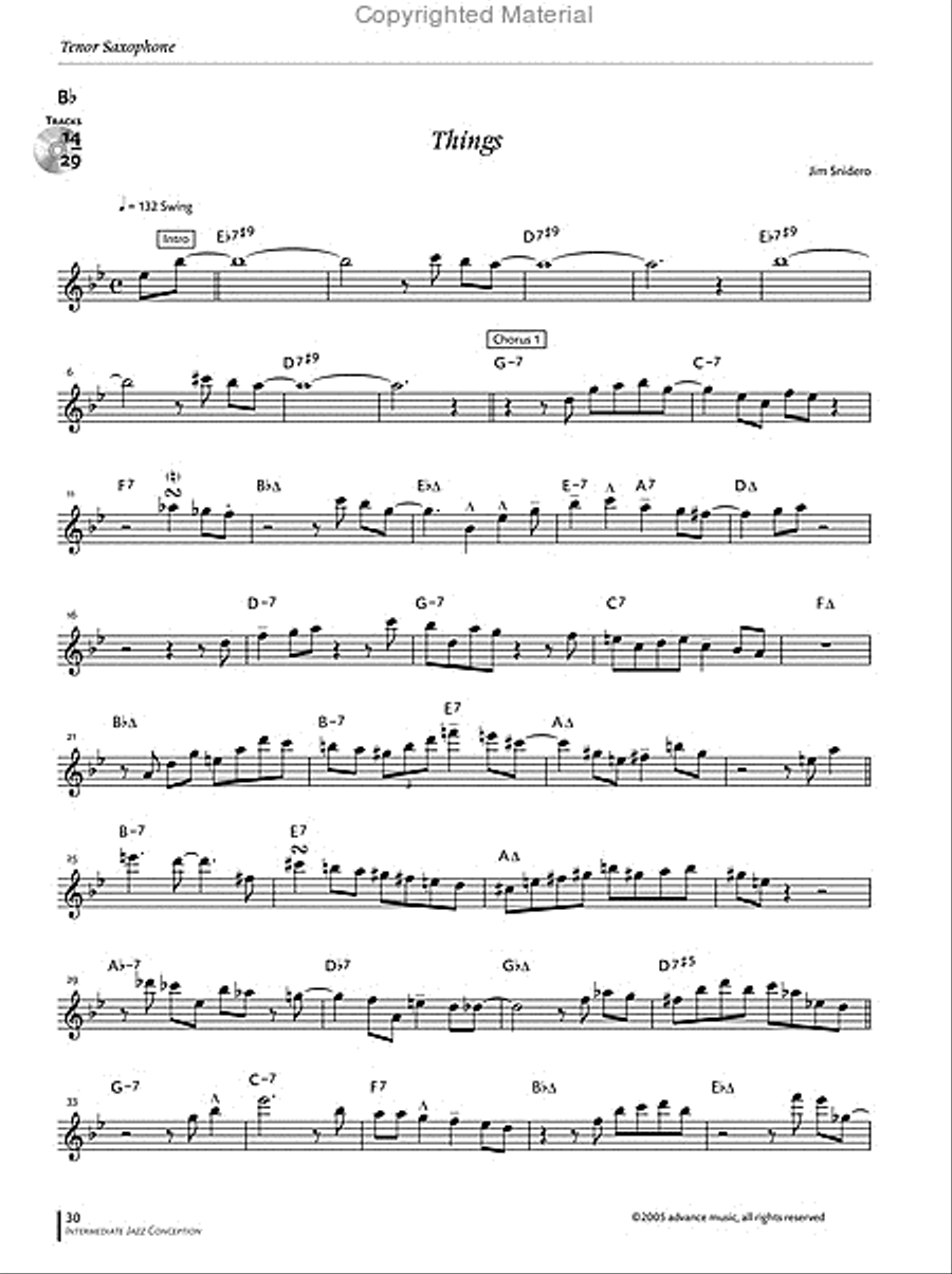 Intermediate Jazz Conception Tenor Saxophone Tenor Saxophone scores gallery preview page 13