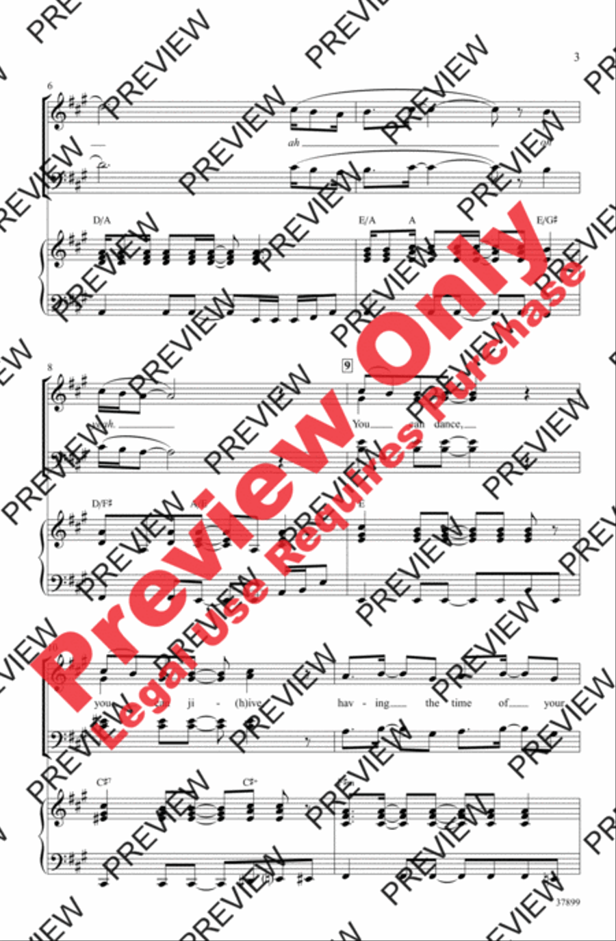 Dancing Queen 4-Part scores gallery preview page 3