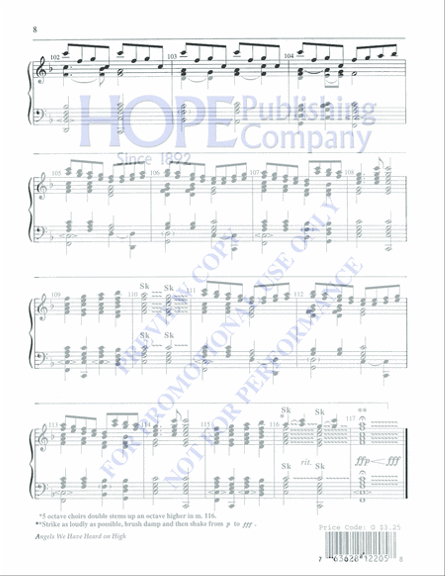 Angels We Have Heard on High 5-Octaves scores gallery preview page 8