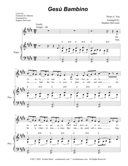Gesu Bambino (for Unison Choir) image number null