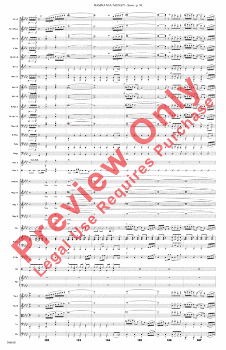 Mamma Mia! Medley Mamma Mia! Medley Full Orchestra scores gallery preview page 31