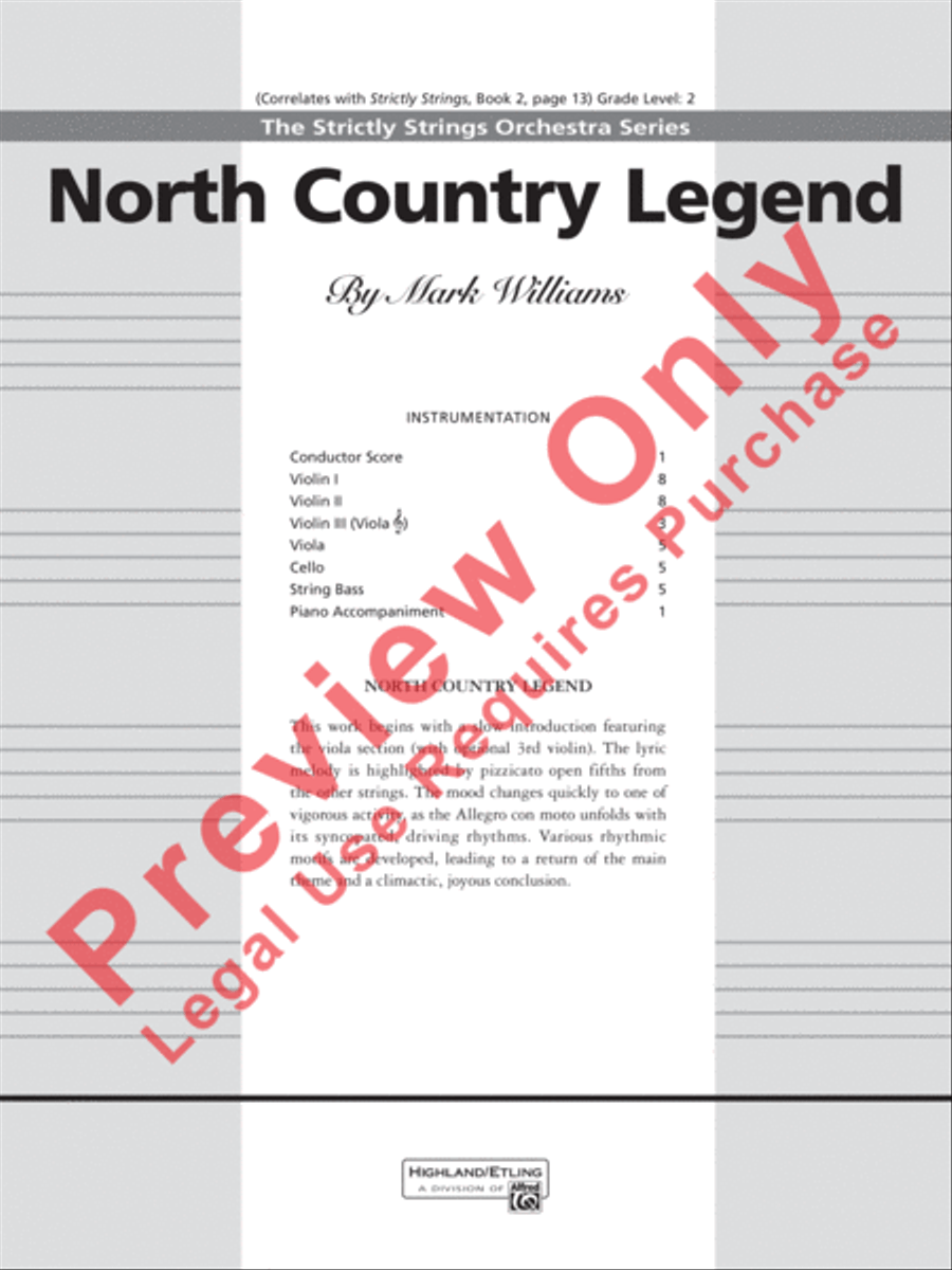 North Country Legend String Orchestra scores gallery preview page 2