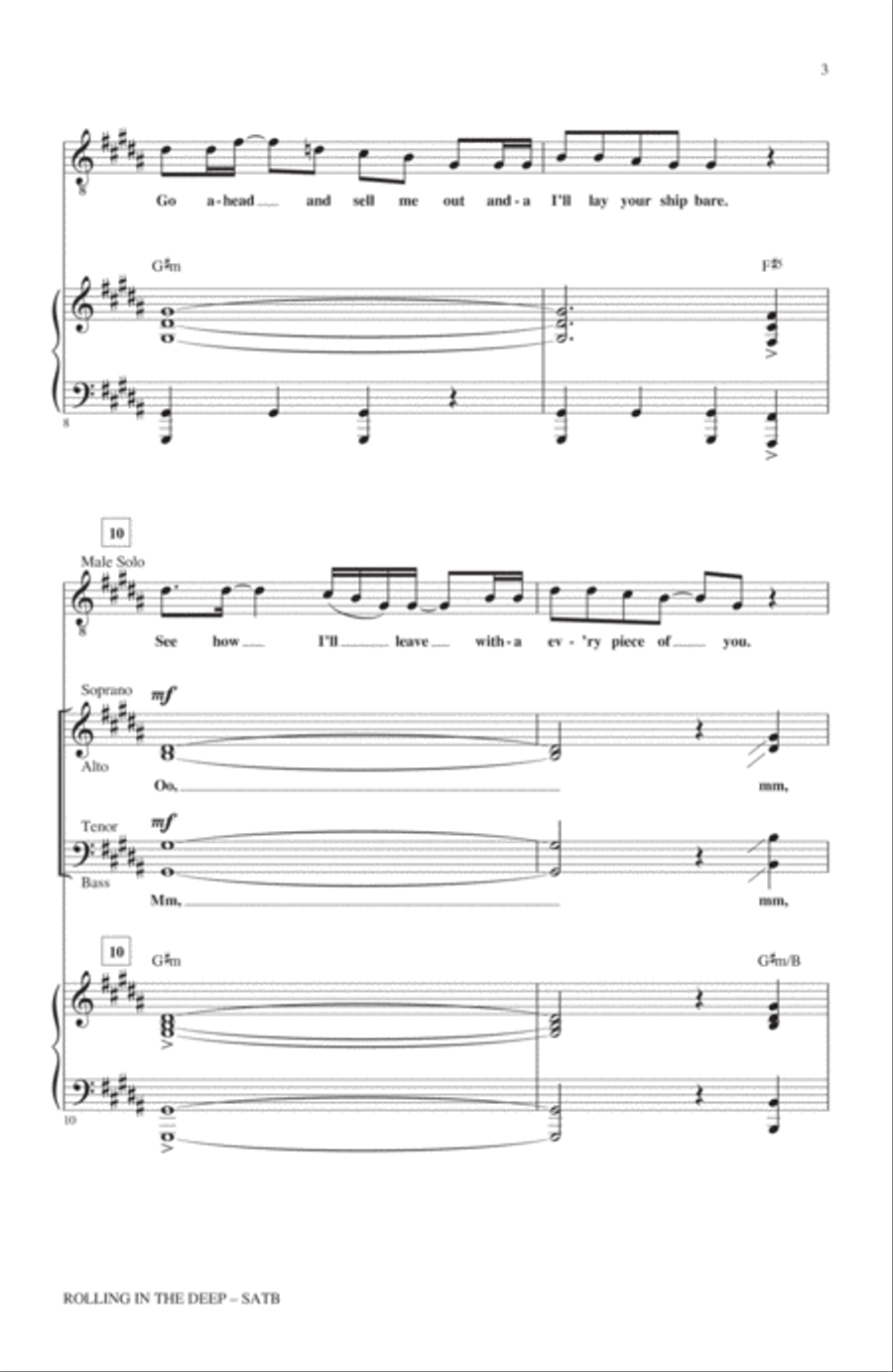 Rolling In The Deep 4-Part scores gallery preview page 2
