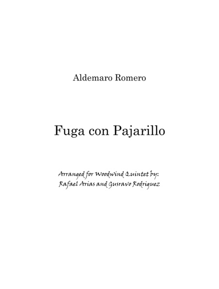 Fuga con Pajarillo - Aldemaro Romero - Woodwind Quintet image number null