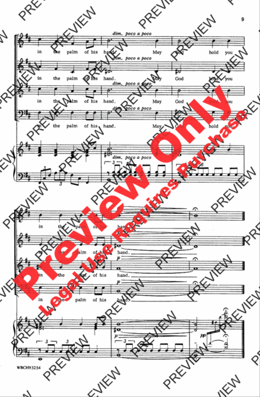 Old Irish Blessing 4-Part scores gallery preview page 9