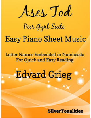 Book cover for Ases Tod Peer Gynt Suite Easy Piano Sheet Music