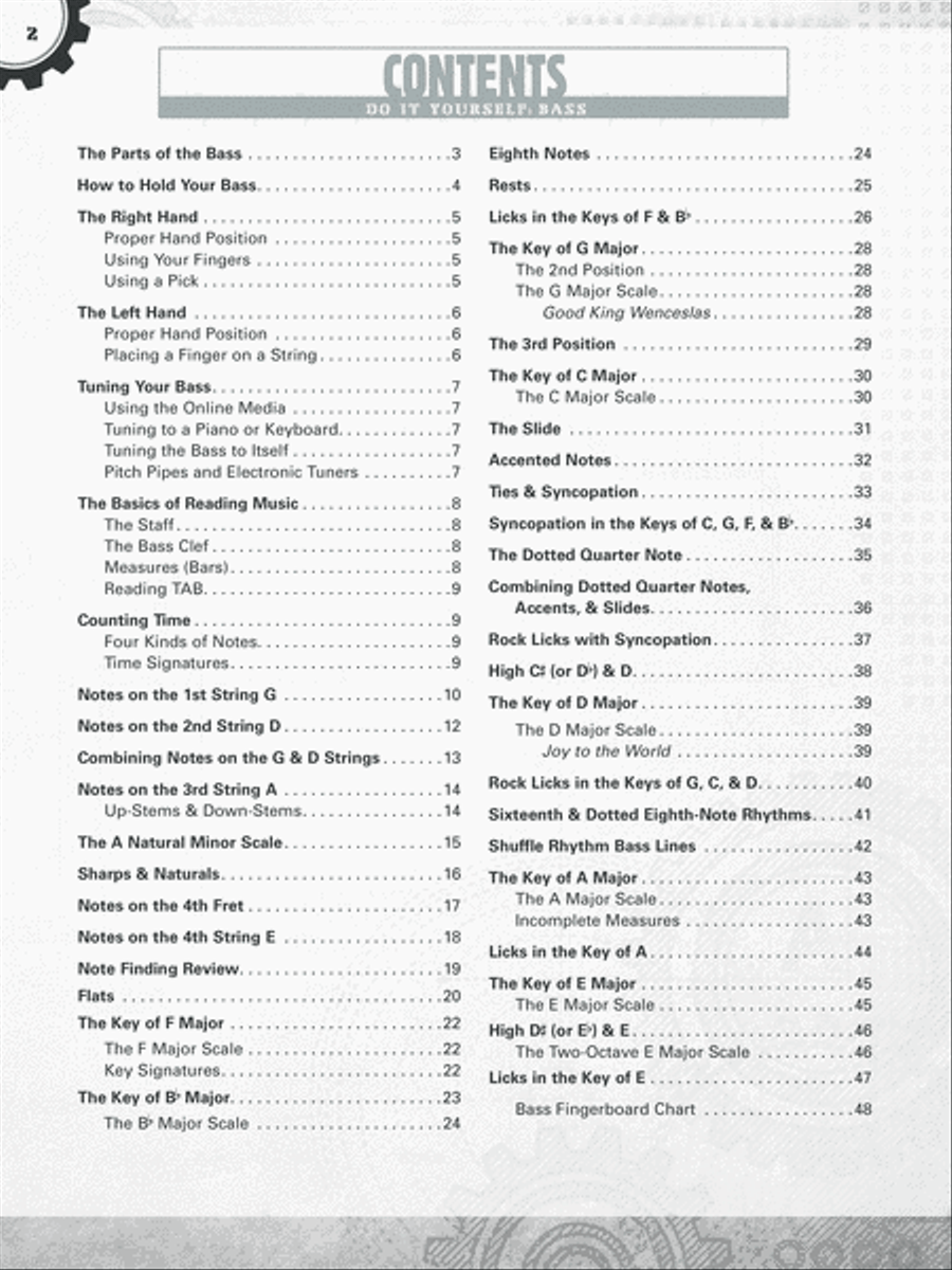 DiY (Do it Yourself) Electric Bass Bass Guitar scores gallery preview page 2