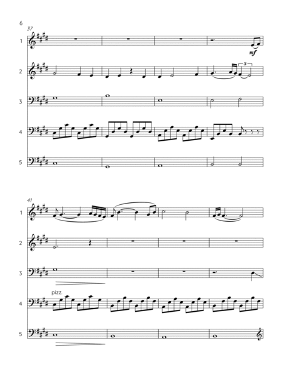 My Heart Will Go On (love Theme From 'titanic') String Quintet scores gallery preview page 6