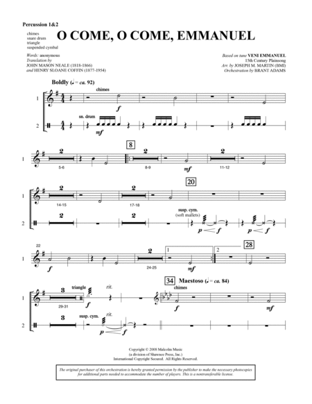 Carols for Choir and Congregation - Percussion 1 & 2