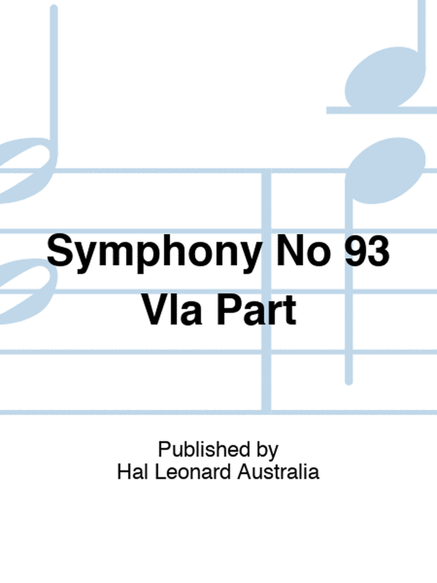 Symphony No 93 Vla Part