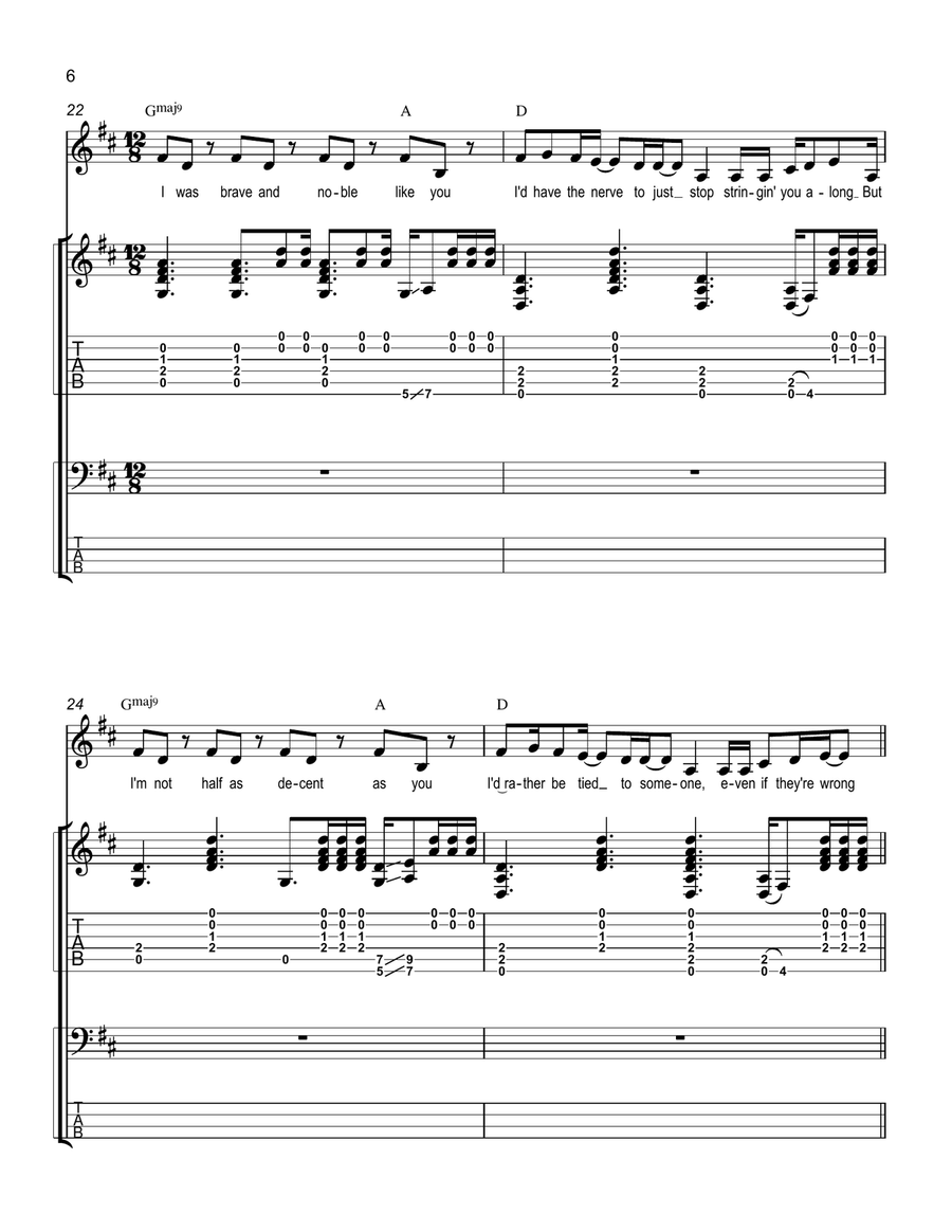 Scared Of My Guitar Piano, Vocal scores gallery preview page 6