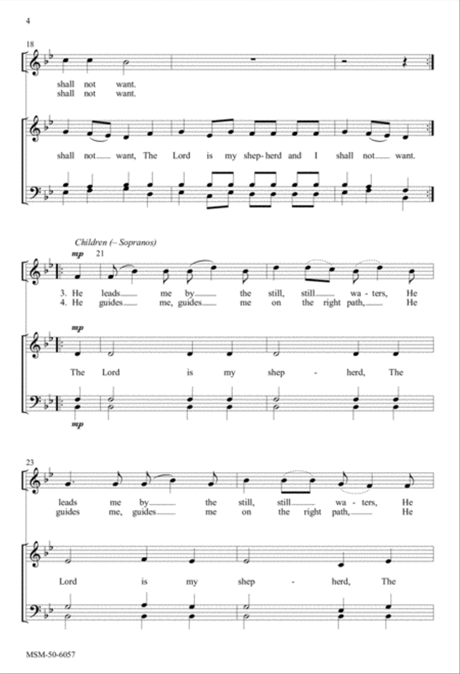 The Lord Is My Shepherd 4-Part scores gallery preview page 4