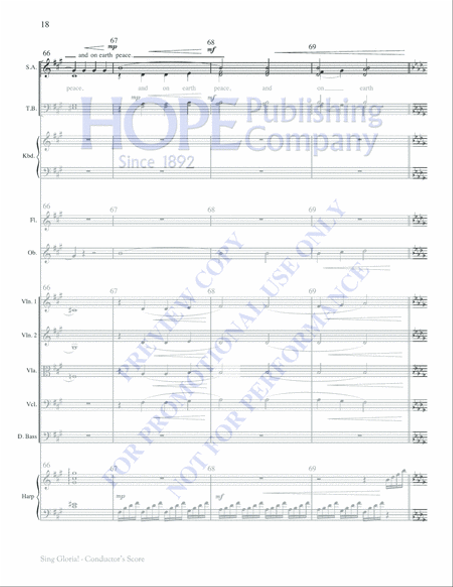 Sing Gloria! Flute scores gallery preview page 19