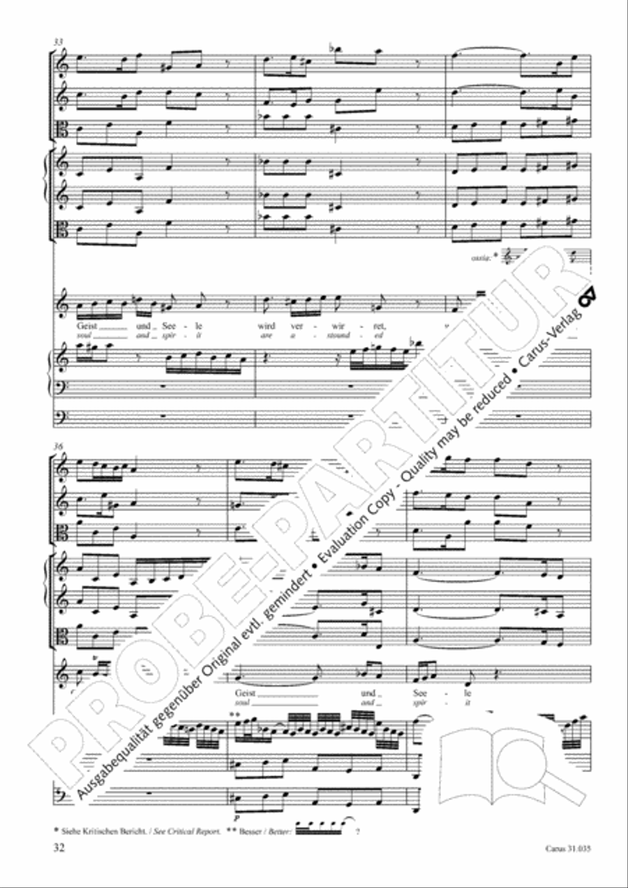 Soul and spirit are astounded (Geist und Seele wird verwirret) English Horn scores gallery preview page 33