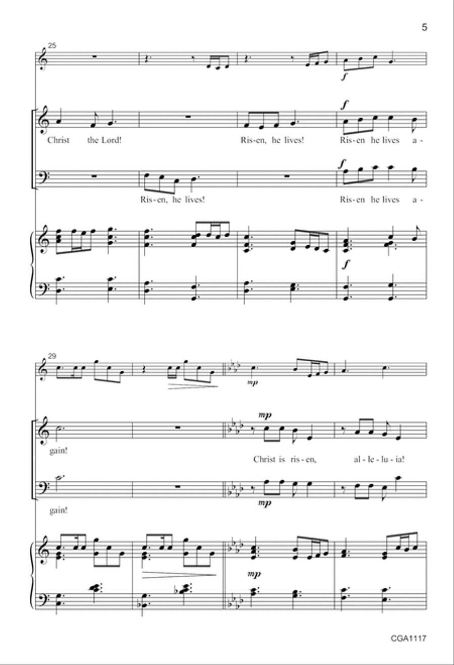 Sound the Trumpet Unison Choir scores gallery preview page 5
