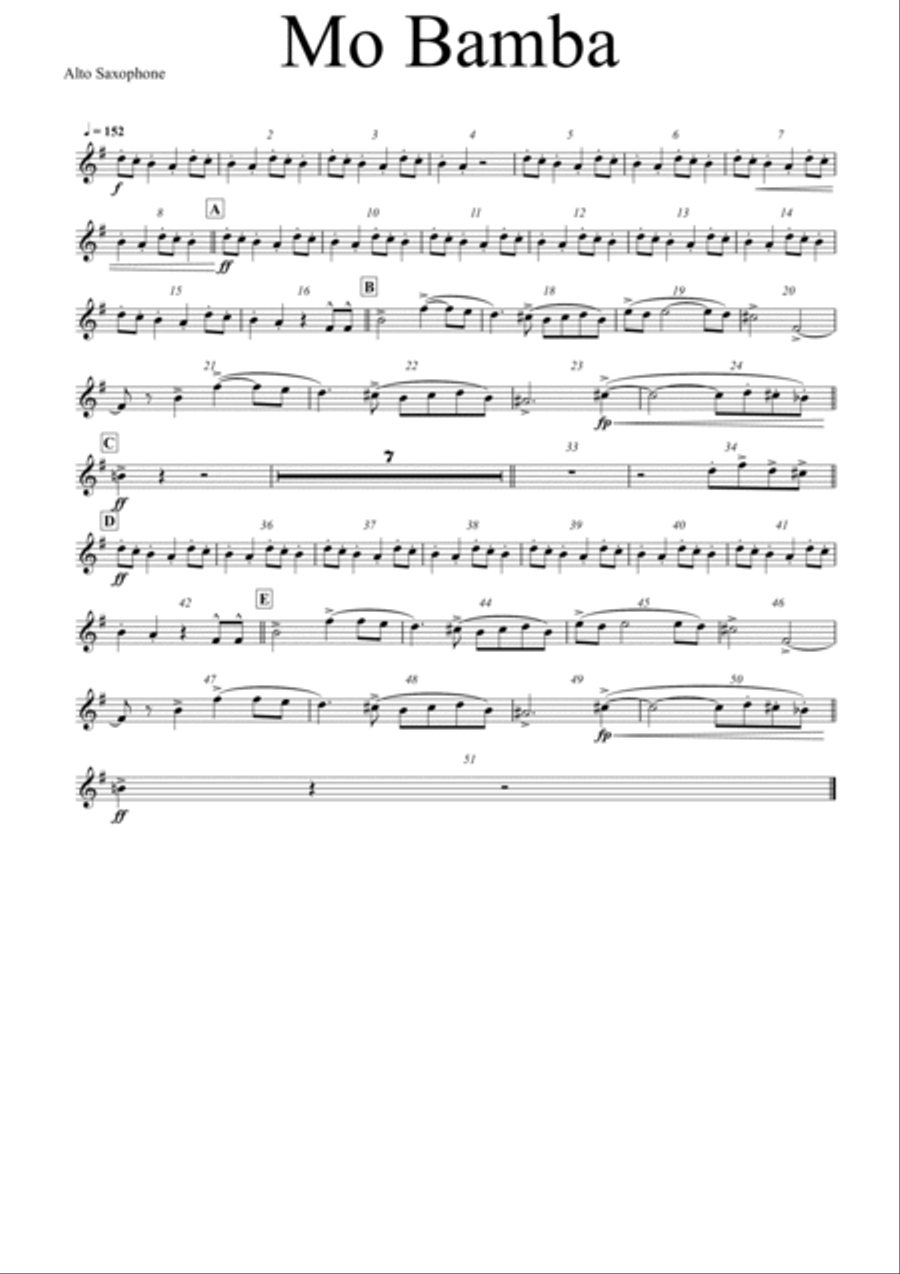 Mo Bamba Marching Band scores gallery preview page 6