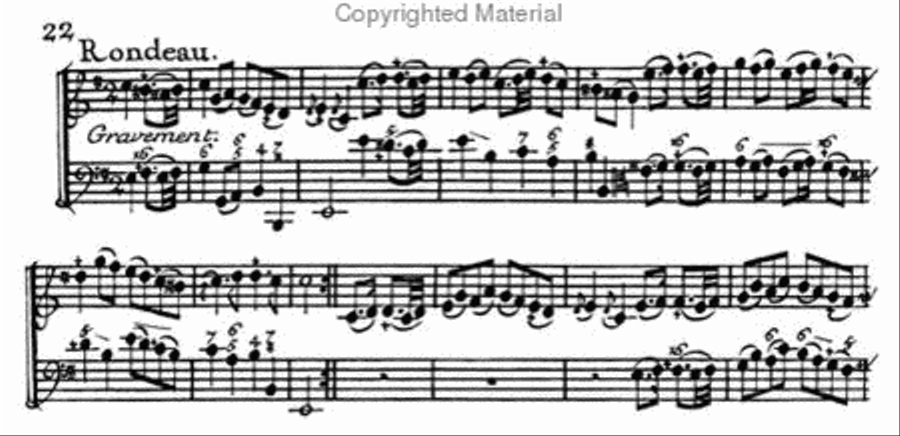 Caix d'Hervelois Second volume of pieces for flute with continuo Flute