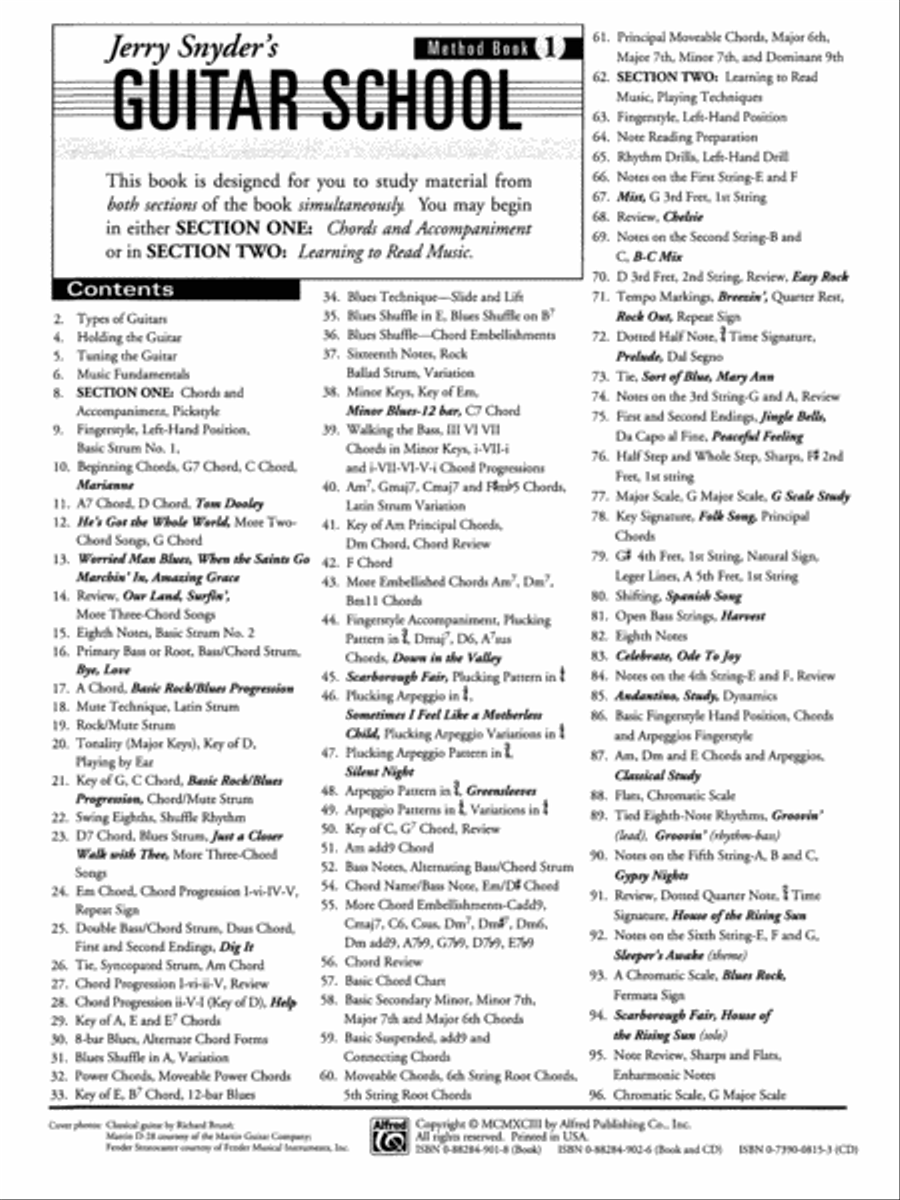 Jerry Snyder's Guitar School, Method Book, Book 1 Easy Guitar scores gallery preview page 4