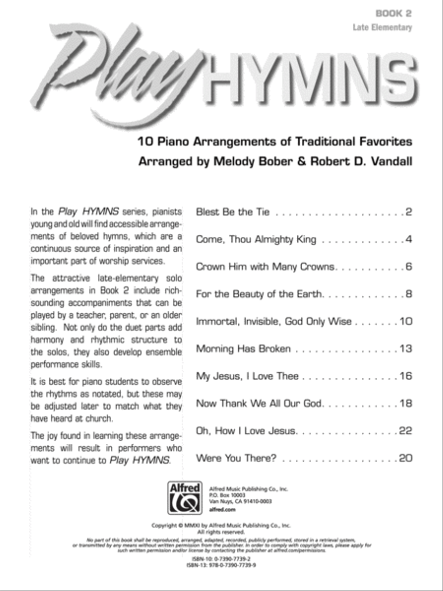 Play Hymns, Book 2 Play Hymns, Book 2 Easy Piano scores gallery preview page 2