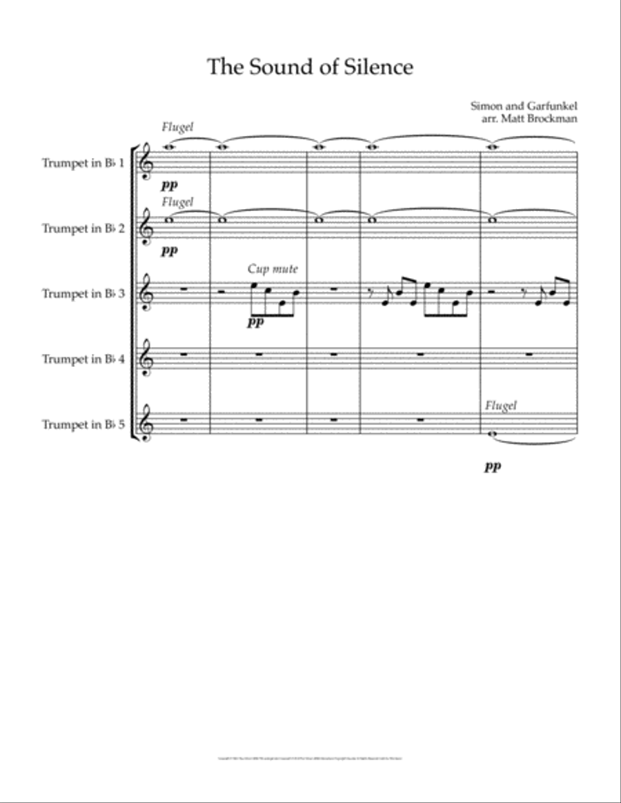 The Sound Of Silence Trumpet Solo scores gallery preview page 1