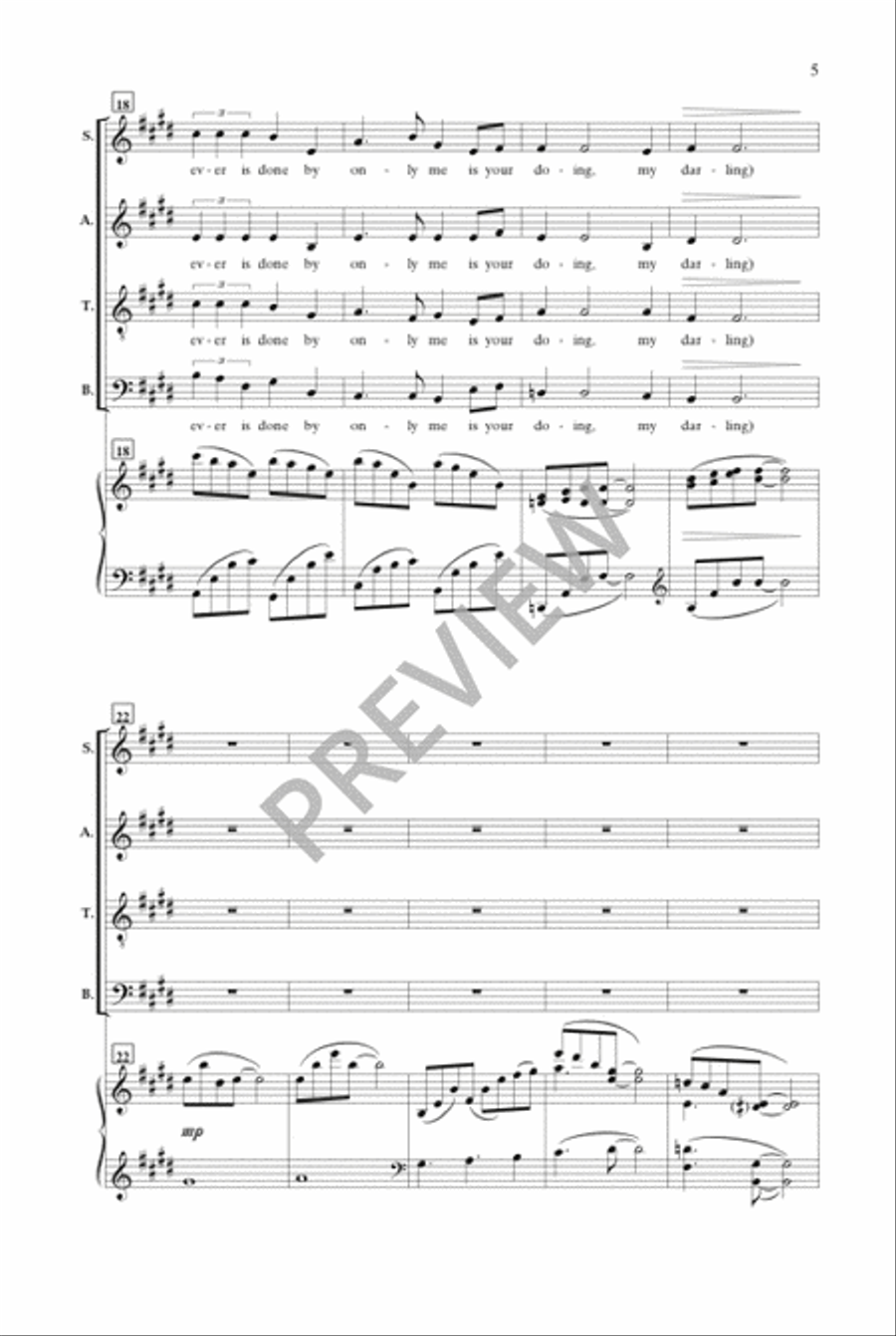 i carry your heart with me (SATB) 4-Part scores gallery preview page 4
