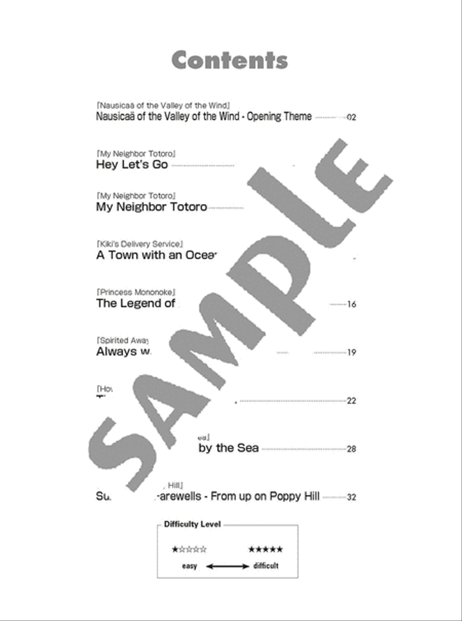 Studio Ghibli Songs for Solo Guitar Vol.1/English Version Guitar Solo scores gallery preview page 2