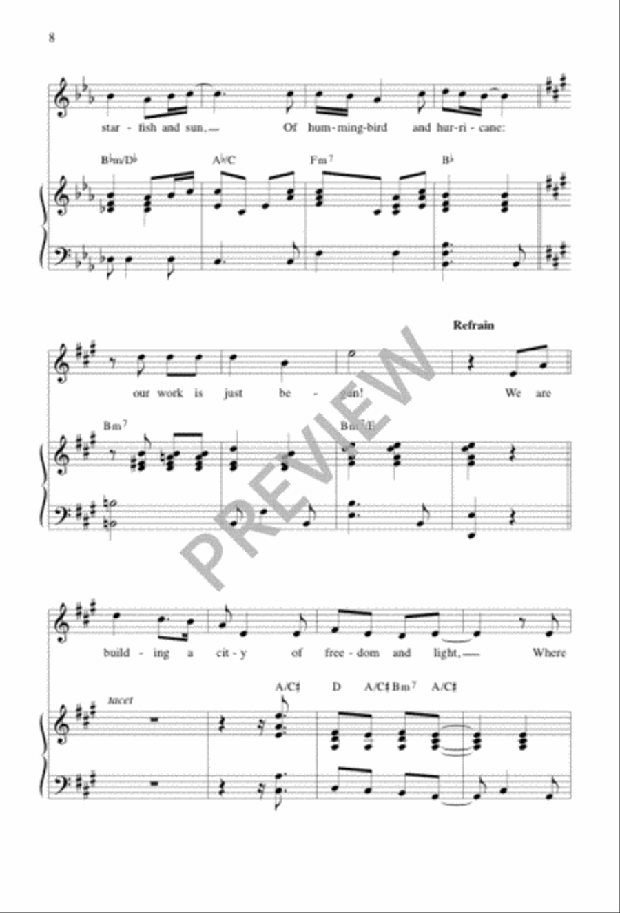 Building a City Unison Choir scores gallery preview page 8